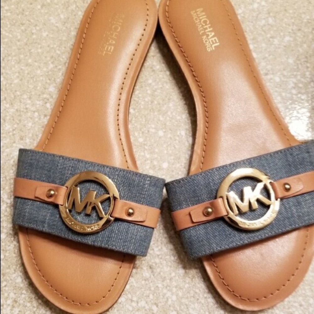 MK Sandals with Gold buckle